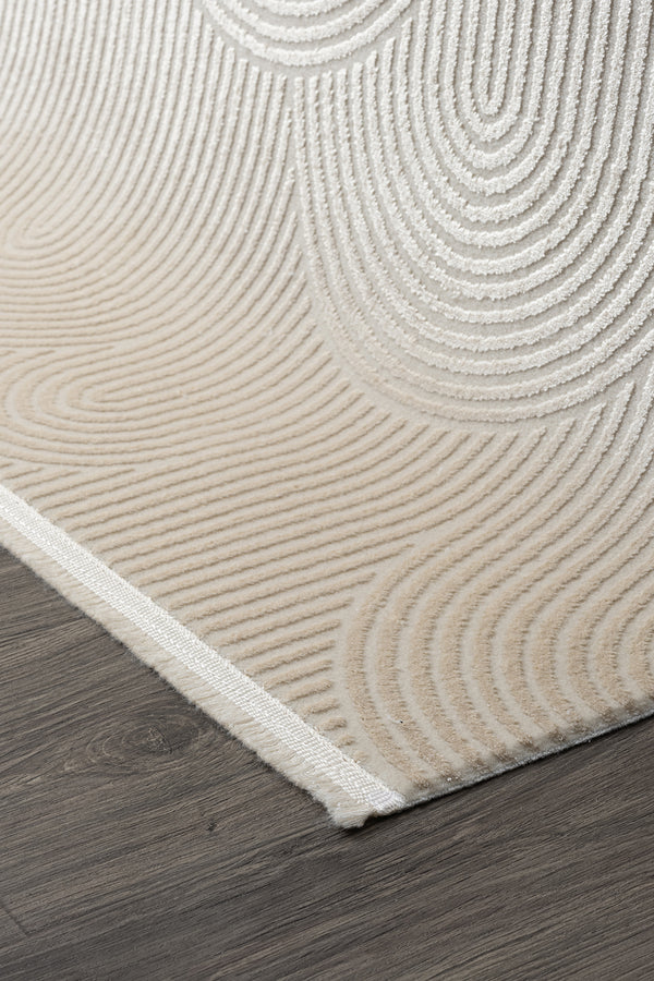 Koza Premium Lara Bej Oturma Odası Halısı A0336C