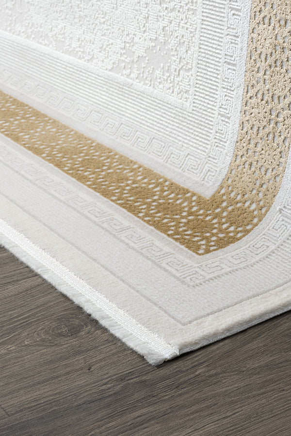 Koza Premium Lara Gold Akrilik Oturma Odası Halısı A0333D