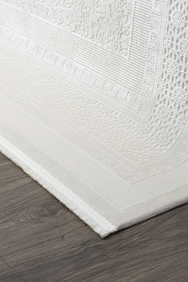 Koza Premium Lara Krem Oturma Odası Halısı A0333A