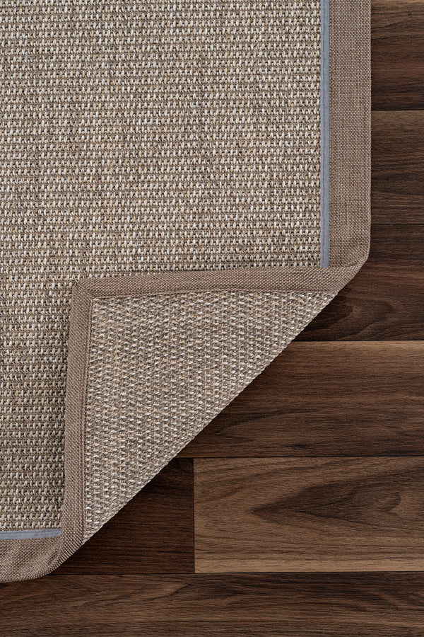 Koza Premium Sahara Bordure Bej-Bordür Vizon Mavi Sisal Halı B3610F
