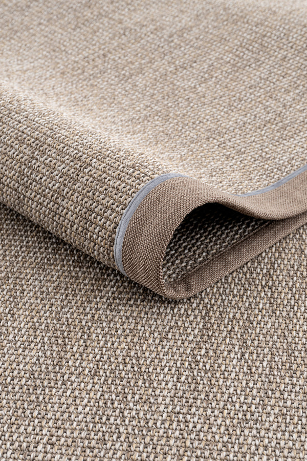 Koza Premium Sahara Bordure Bej-Bordür Vizon Mavi Sisal Halı B3610F
