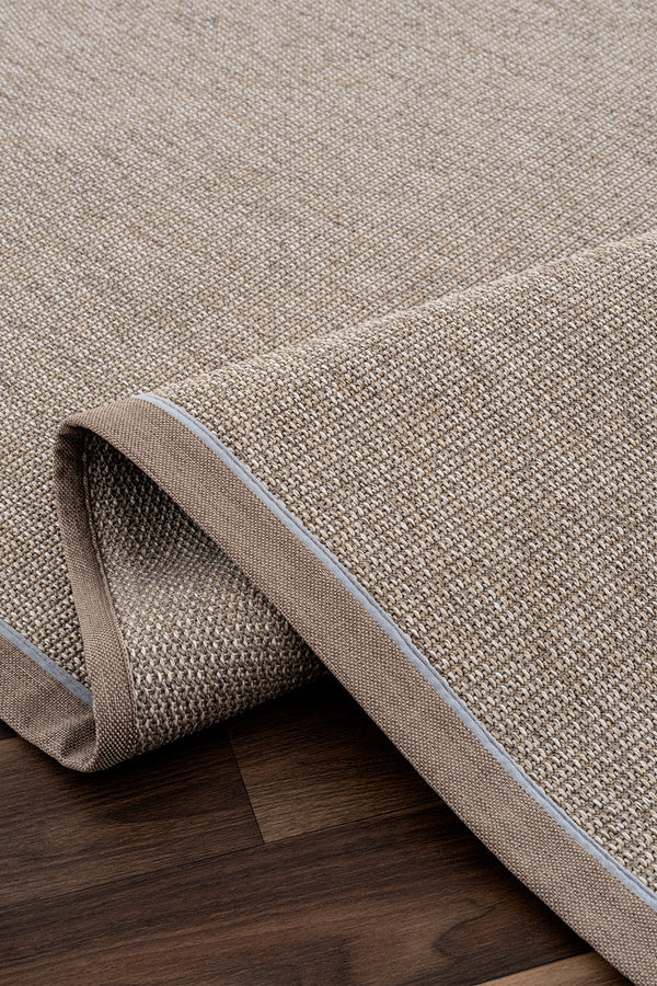 Koza Premium Sahara Bordure Bej-Bordür Vizon Mavi Sisal Halı B3610F