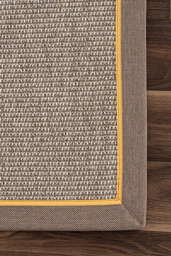 Koza Premium Sahara Bordure Bej-Bordür Vizon Sarı Sisal Halı B3610D