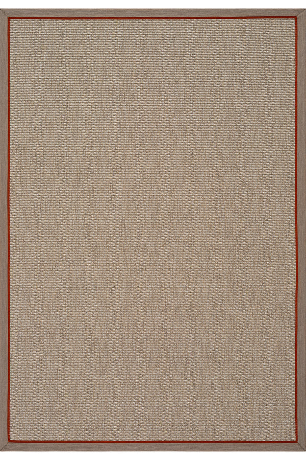 Koza Premium Sahara Bordure Bej-Bordür Vizon Turuncu Sisal Halı B3610E