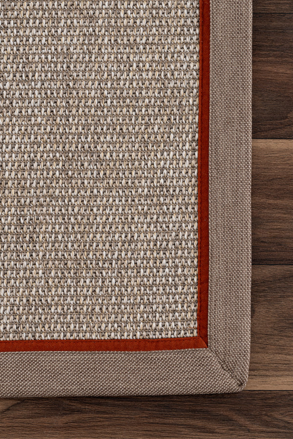 Koza Premium Sahara Bordure Bej-Bordür Vizon Turuncu Sisal Halı B3610E