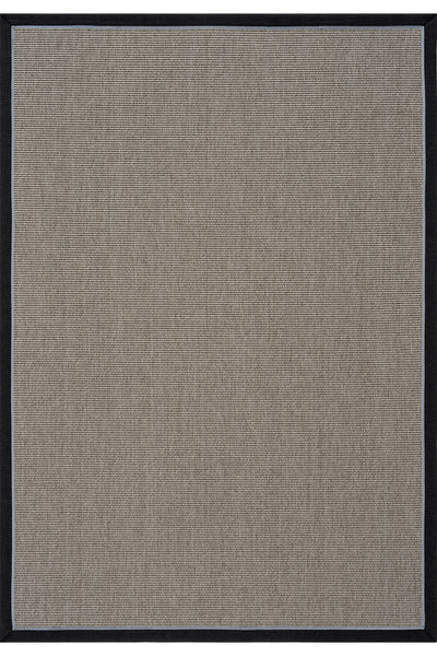 Koza Premium Sahara Bordure Gri-Bordür Siyah Mavi Sisal Halı B3610G