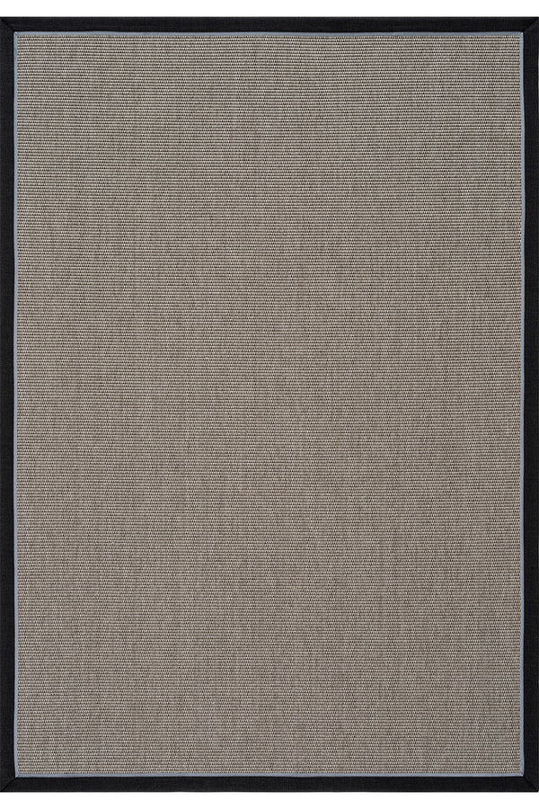 Koza Premium Sahara Bordure Gri-Bordür Siyah Mavi Sisal Halı B3610G