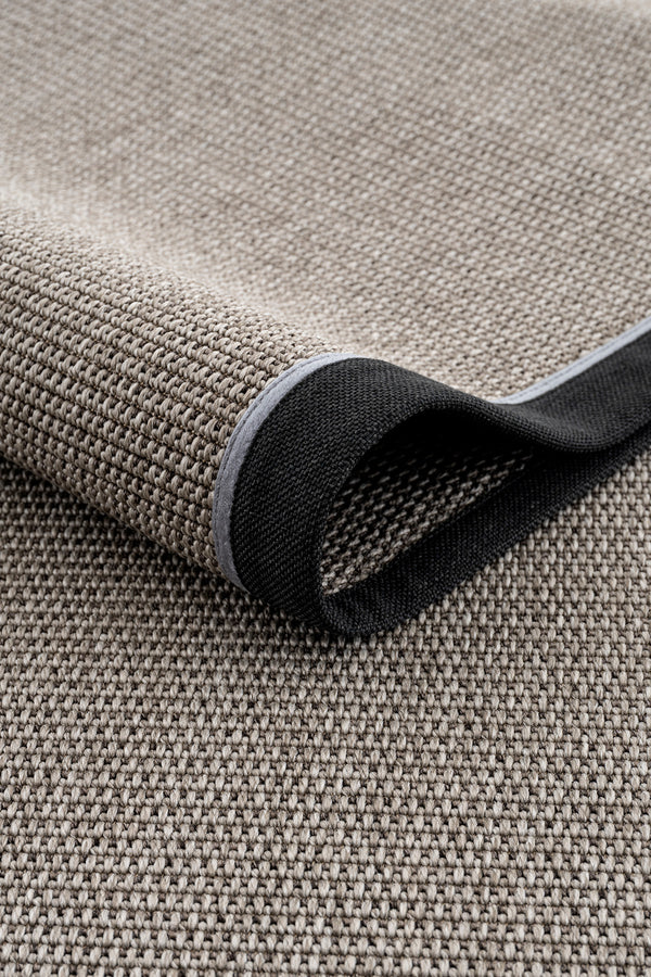 Koza Premium Sahara Bordure Gri-Bordür Siyah Mavi Sisal Halı B3610G