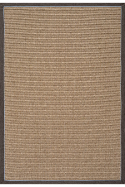 Koza Premium Sahara Bordure Natural-Bordür Kahve Mavi Sisal Halı B3610A