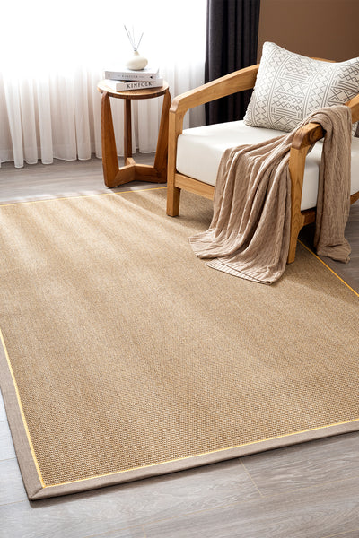 Koza Premium Sahara Bordure Natural-Bordür Vizon Sarı Sisal Halı B3610C