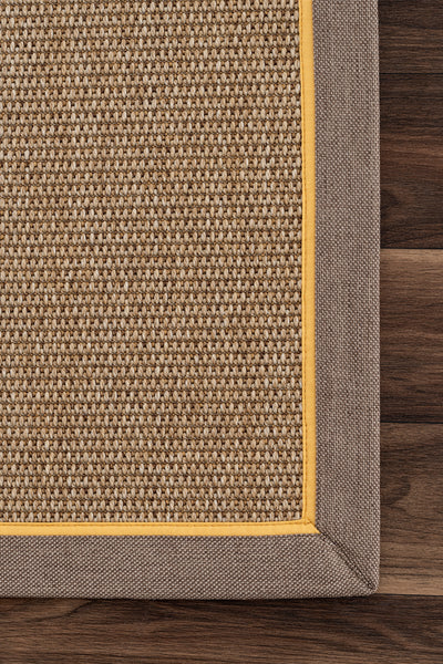 Koza Premium Sahara Bordure Natural-Bordür Vizon Sarı Sisal Halı B3610C