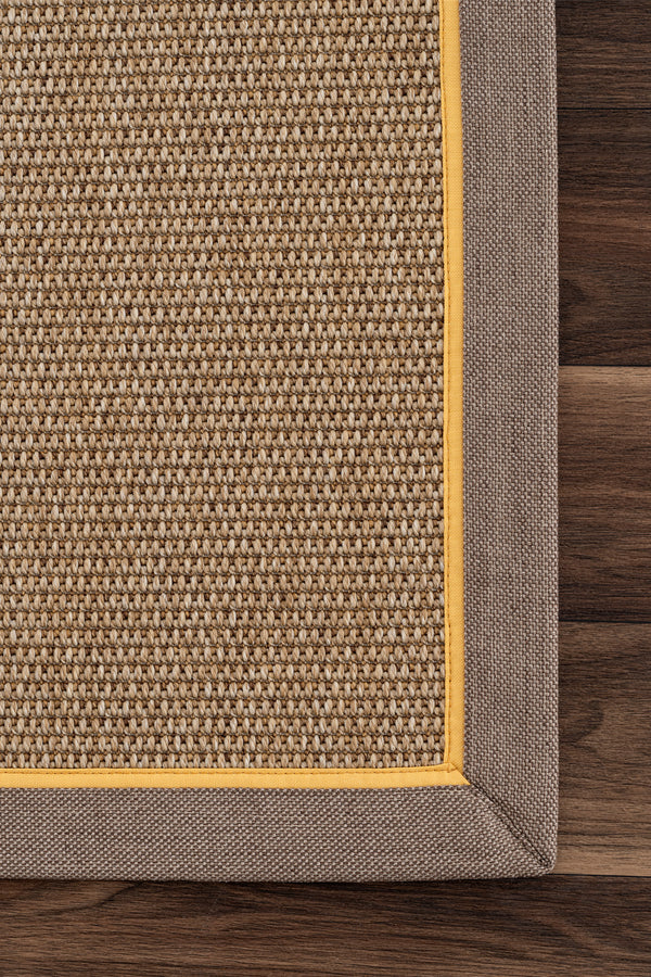 Koza Premium Sahara Bordure Natural-Bordür Vizon Sarı Sisal Halı B3610C