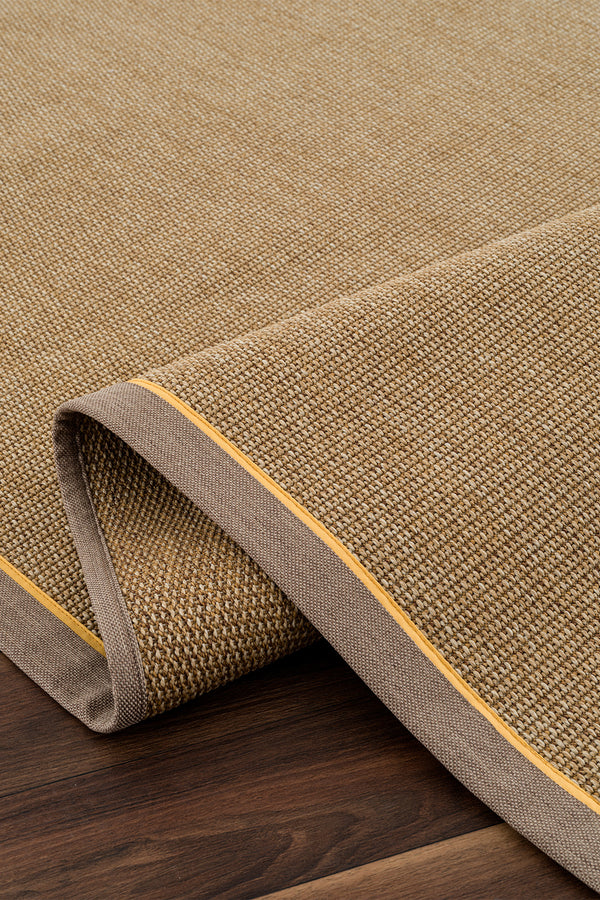 Koza Premium Sahara Bordure Natural-Bordür Vizon Sarı Sisal Halı B3610C