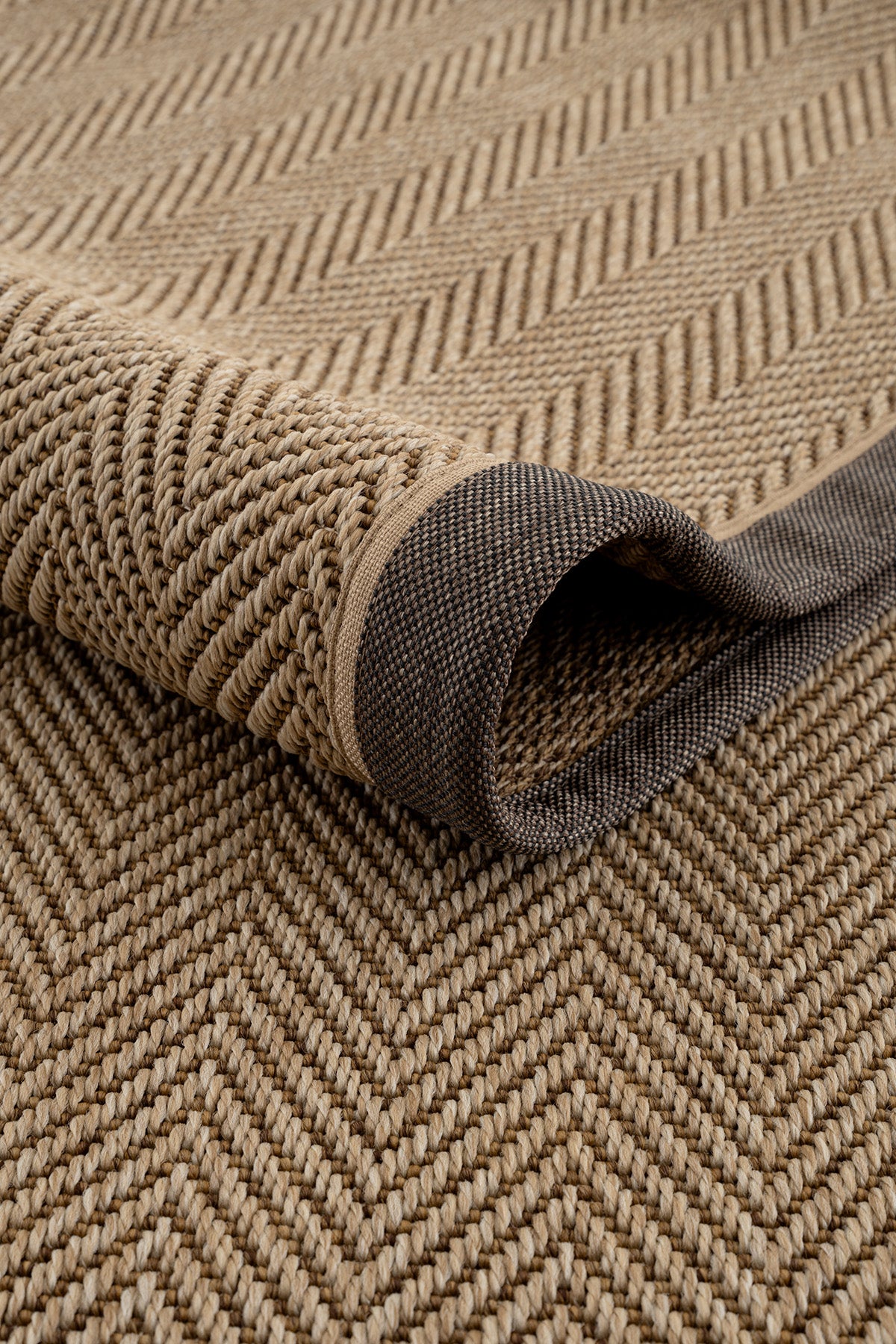 Koza Sahara Natural Bordür Kahve Bej B3616C