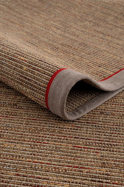 Koza Sahara Natural Bordür Vizon Kırmızı Halı B3622E
