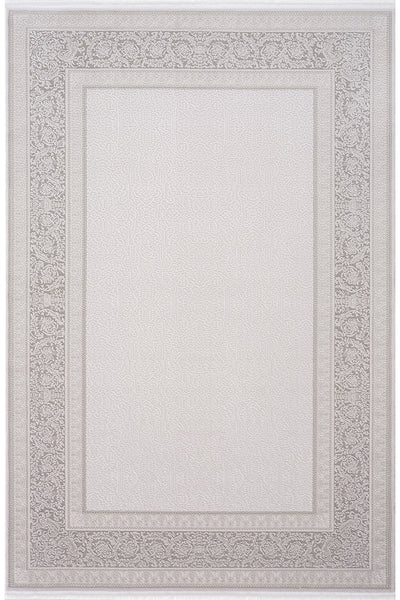 Koza Sedef Krem Gri Salon Halısı A3586B