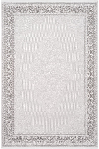 Koza Sedef Krem Gri Salon Halısı A3587B