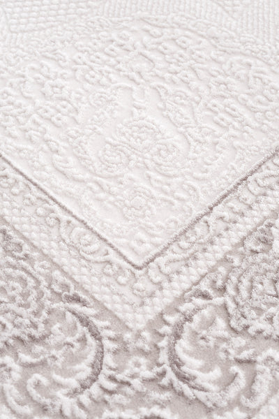 Koza Sedef Krem Gri Salon Halısı A3587B