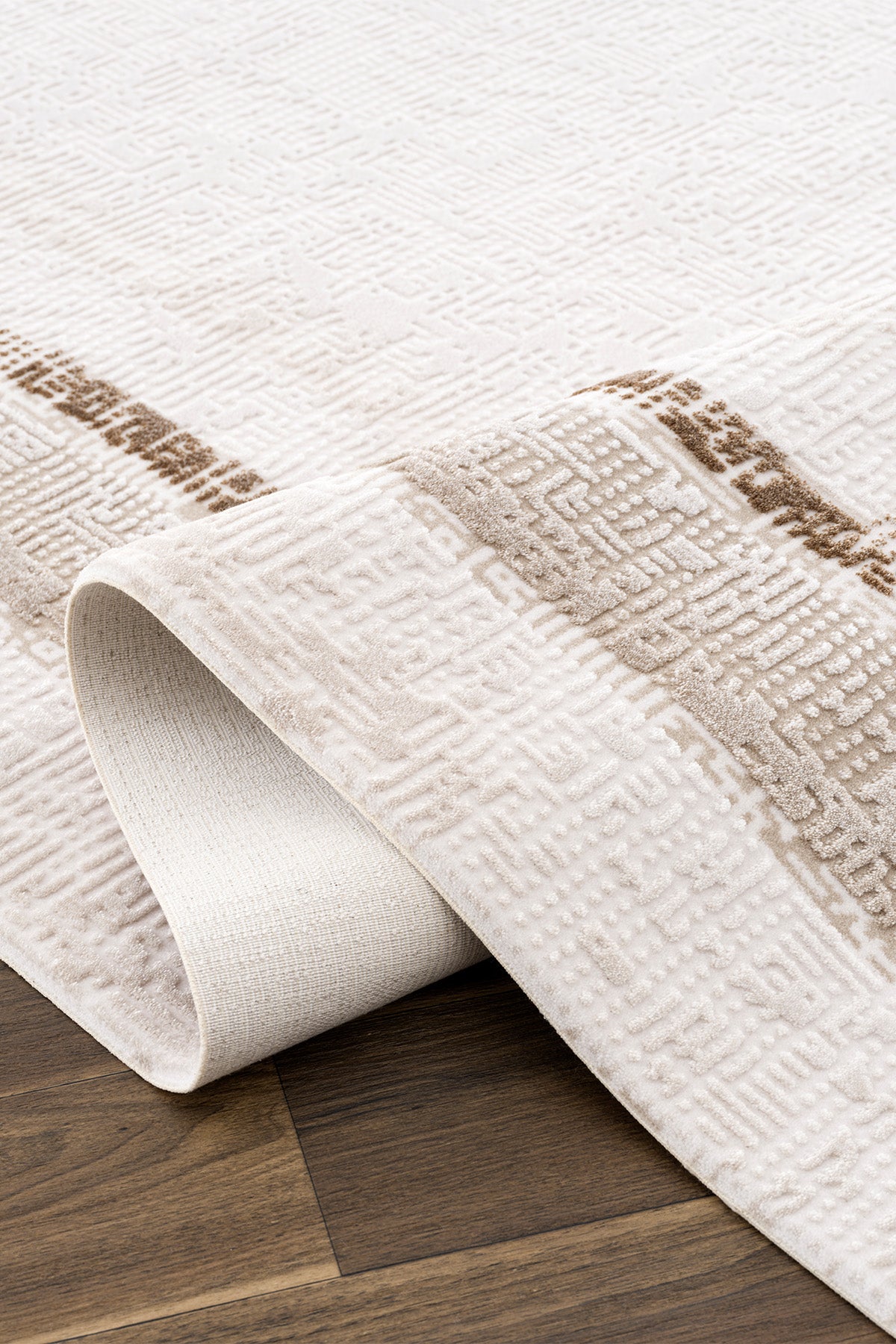 Koza Sedef Bej Terra Salon Halısı A3589D