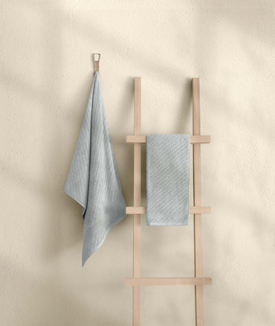 Likya Gri Çapraz Çizgili 2'li Çeyiz Havlu Seti 1017A