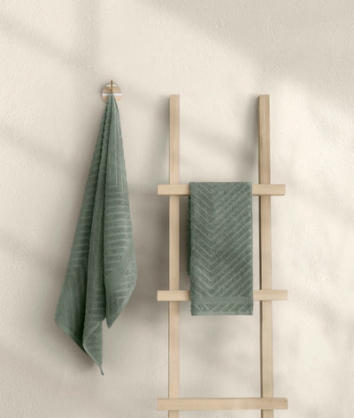 Likya Yeşil Balık Sırtı 2'li Çeyiz Havlu Seti 1026A