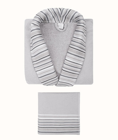 Limira Gri 2'li Set Bornoz & Havlu 2232