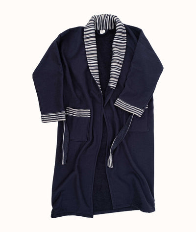 Limira Lacivert 2'li Set L-XL Bornoz & Havlu 2236