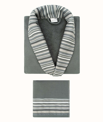 Limira Antrasit 2'li Set L-XL Bornoz & Havlu 2235