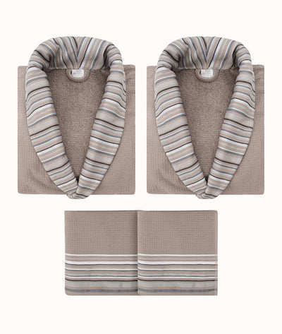 Limira Vizon 4'lü Set 2 Bornoz & 2 Havlu 2238