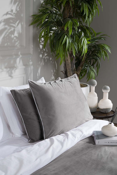 Linda Antrasit Kadife Çift Kişilik Nevresim Takımı 200x220 5011