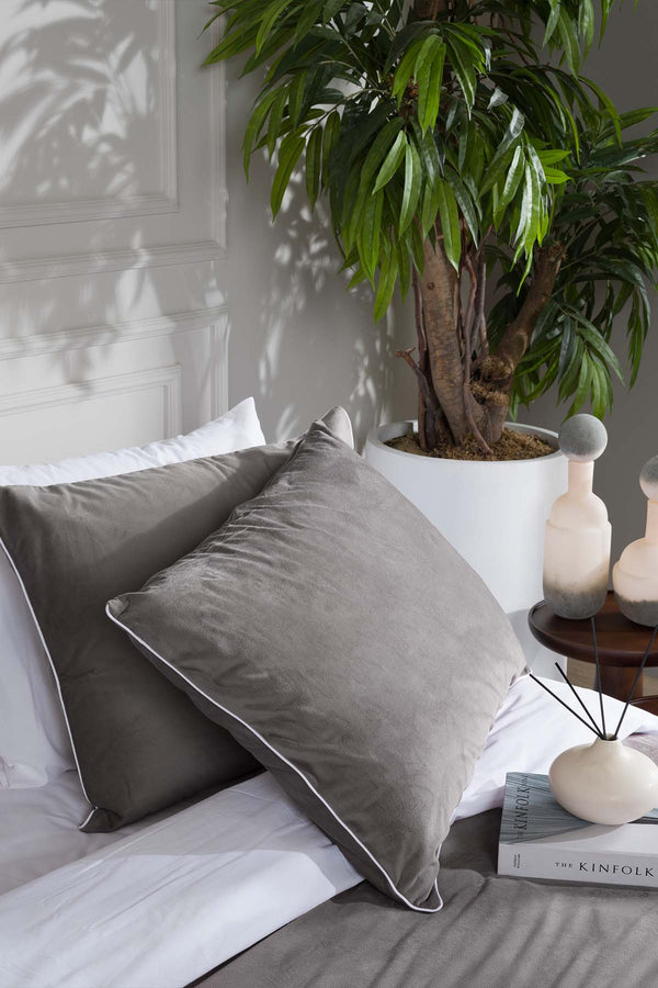 Linda Antrasit Kadife Çift Kişilik Nevresim Takımı 200x220 5011