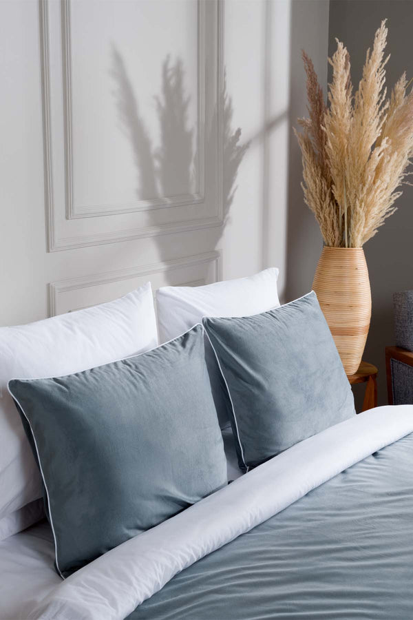 Linda İndigo Kadife Çift Kişilik Nevresim Takımı 200x220 5010