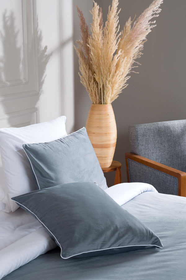 Linda İndigo Kadife Çift Kişilik Nevresim Takımı 200x220 5010