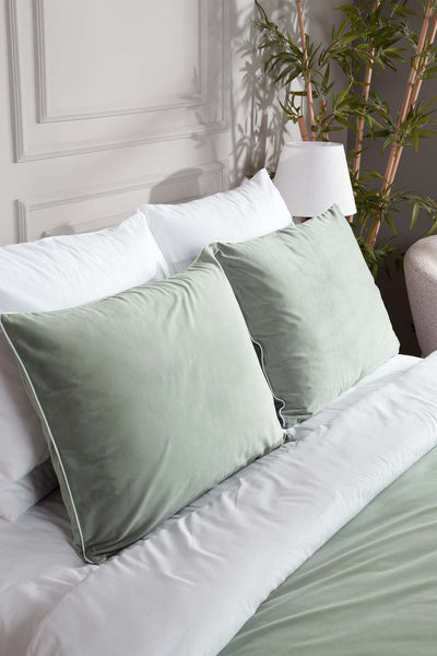 Linda Yeşil Kadife Çift Kişilik Nevresim Takımı 200x220 5009