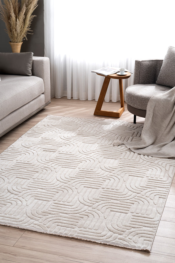 Lisbon Bej Oturma Odası Halısı A1761B