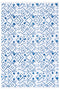 Maze Flux Mavi Desenli Peluş Halı 7451