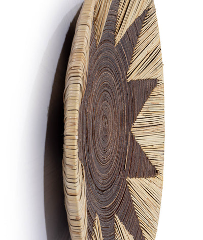 Meander Bambu Afrikan El Yapımı  Yıldız Duvar Tabağı Dekoru 50cm 8784