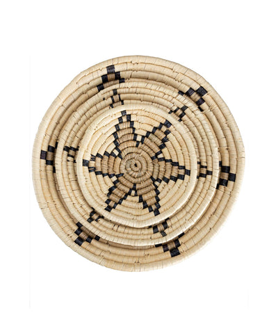 Meander Bambu El Yapımı Kahve Yıldız Duvar Tabağı Dekoru 8903