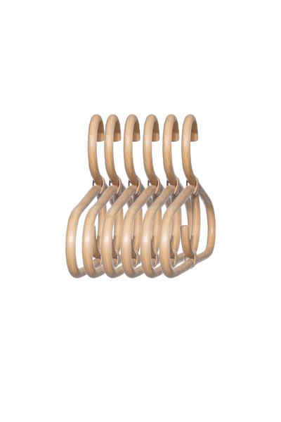 Meander Dekoratif 6'lı Bambu Elbise Askısı 42x24cm 8875