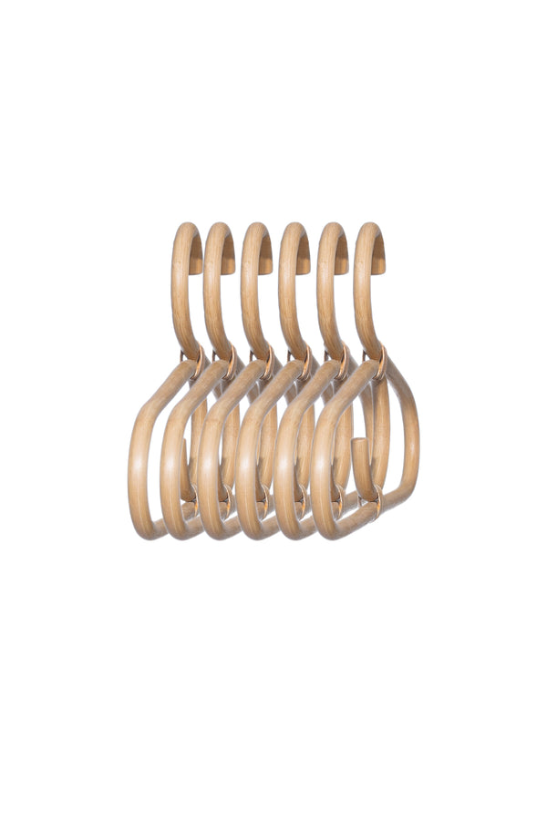 Meander Dekoratif 6'lı Bambu Elbise Askısı 42x24cm 8875