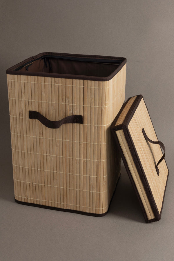 Meander Doğal Bambu Kirli Çamaşır Sepeti 32x32x45 cm 4589