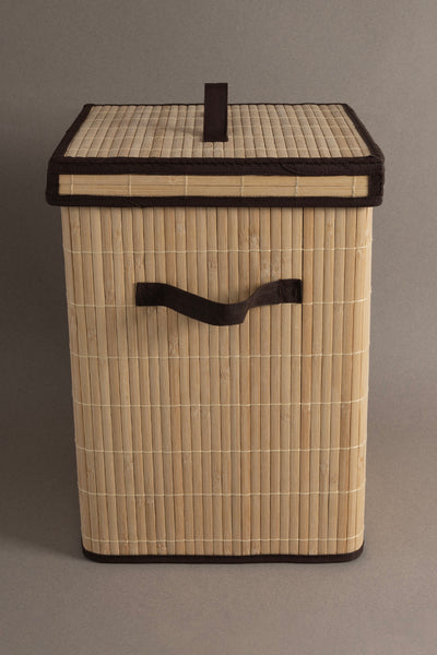 Meander Doğal Bambu Kirli Çamaşır Sepeti 32x32x45 cm 4589
