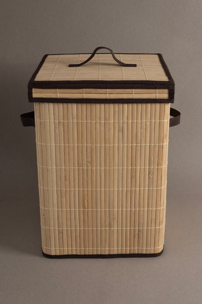 Meander Doğal Bambu Kirli Çamaşır Sepeti 32x32x45 cm 4589