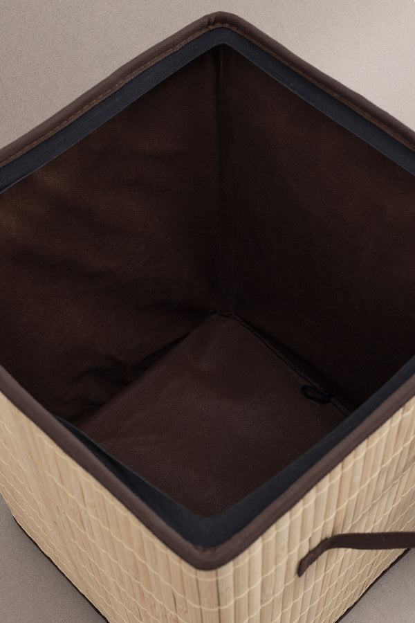 Meander Doğal Bambu Kirli Çamaşır Sepeti 32x32x45 cm 4589