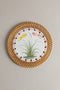Meander Doğal Rattan El Yapımı Çerçeveli 16 cm. Balık - Çiçek Desenli Nihale 9073