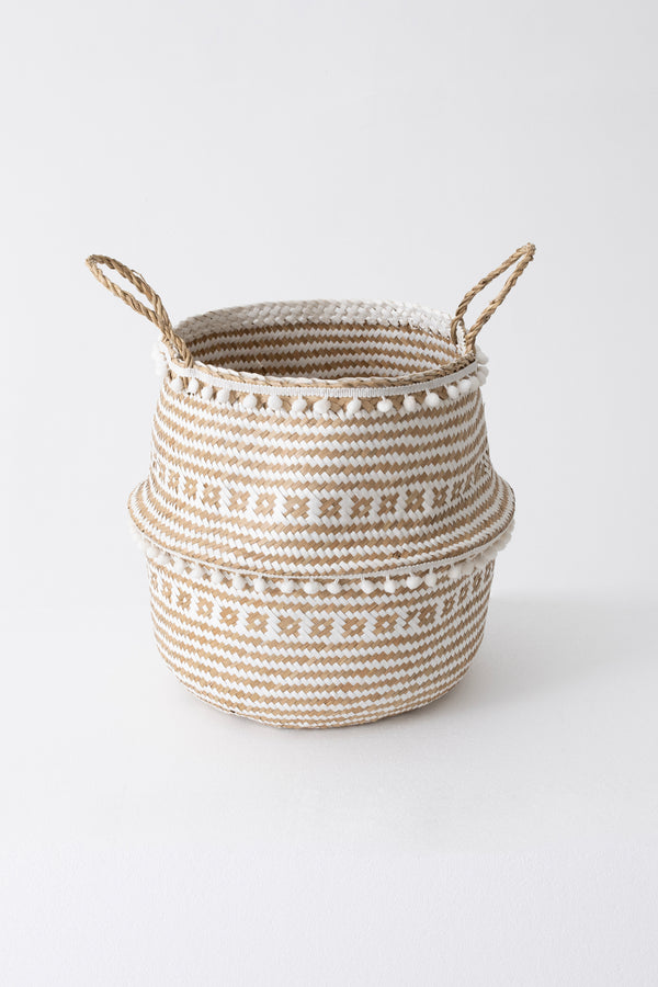 Meander El Örme Rafya Çok Amaçlı Kulplu Sepet 40cm 8992