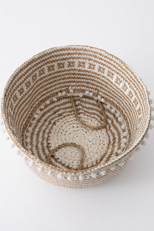 Meander El Örme Rafya Çok Amaçlı Kulplu Sepet 40cm 8992