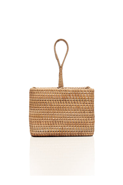 Meander El Yapımı Kare Rattan Kaşıklık 8954 18x18x26 cm