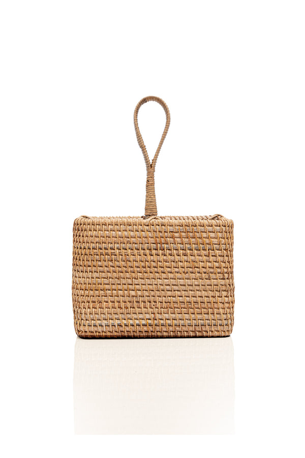 Meander El Yapımı Kare Rattan Kaşıklık 8954 18x18x26 cm