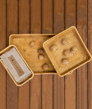 Meander El Yapımı Örgü Rattan Üçlü Çekmece Düzenleyici 8833